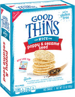 Good Thins Poppy & Sesame Seed Rice Snacks 3.5 oz. Box