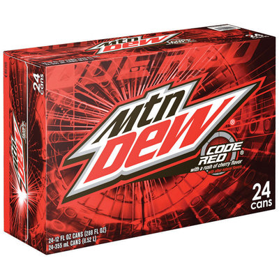 Mountain Dew® Code Red® 24 Pack 12 fl. oz. Cans