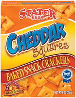 Stater Bros. Cheddar Squares Baked Snack Crackers 9 Oz Box