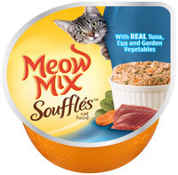 Meow Mix Souffles with Real Tuna, Egg and Garden Vegetables Wet Cat Food, 2.75-Ounce