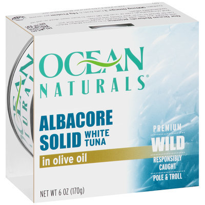 Ocean Naturals® Albacore Solid White Tuna in Olive Oil 6 oz. Sleeve
