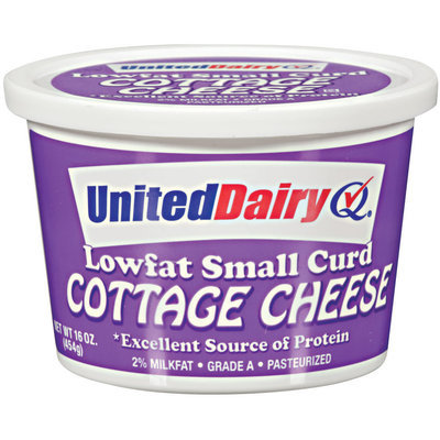 United Dairy® Lowfat Small Curd Cottage Cheese 16 oz Tub