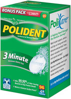 Polident® Triple Mint Freshness 3 Minute Antibacterial Denture Cleanser Tablets 96 ct Box