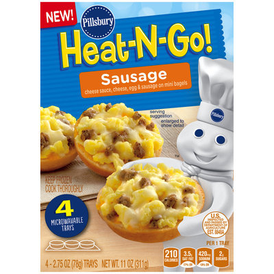 Pillsbury® Heat-N-Go! Sausage Mini Bagels 4-2.75 oz. Trays