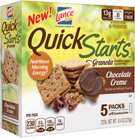 Lance® Quick Starts™ Chocolate Creme Breakfast Biscuit Sandwiches 8.4 oz. Box
