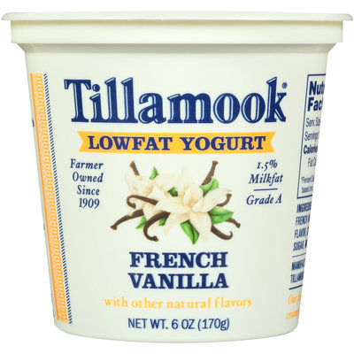 Tillamook® French Vanilla Lowfat Yogurt 6 oz. Cup