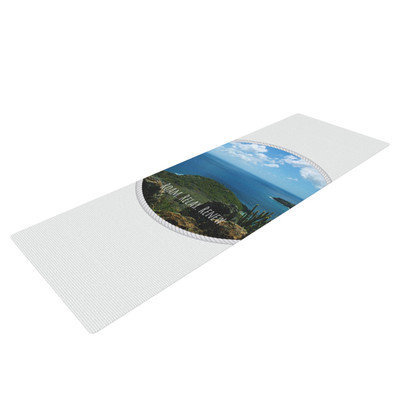 Kess Inhouse Roam Relax Renew by Deepti Munshaw Ocean Yoga Mat