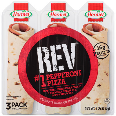 Hormel™ REV™ #1 Pepperoni Pizza Snack Wraps 9 oz Tray