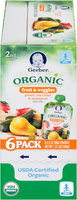 Gerber® 2nd Foods® Pears, Zucchini & Mangoes Organic Fruit & Veggies Baby Food 6-3.5 oz. Pouches