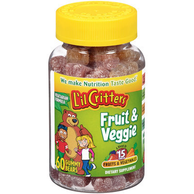 L'il Critters™ Fruit & Veggie Dietary Supplement Gummy Bears 60 ct Bottle