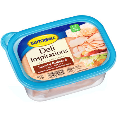 Butterball® Deli Inspirations Extra Thin Sliced Savory Roasted Turkey Breast 9 oz. Plastic Tub