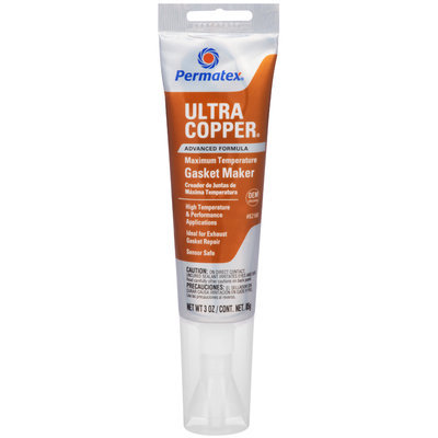 Permatex® Ultra Copper® Advanced Formula Maximum Temperature Gasket Maker 3 oz. Tube