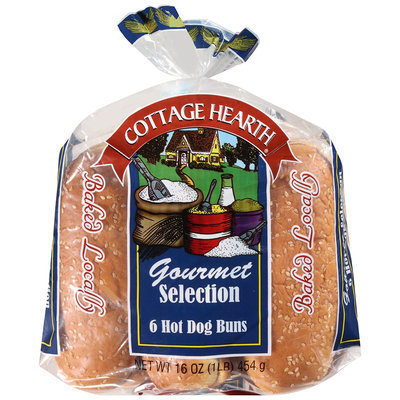 Cottage Hearth® Gourmet 6 ct Hot Dog Buns Selection 16 oz Bag