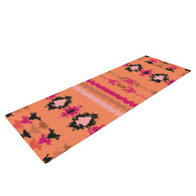 Kess Inhouse Nava by Nina May Tribal Yoga Mat Color: Peachy