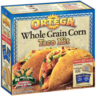 Ortega Whole Grain Corn Taco Kit 9.15 Oz Box