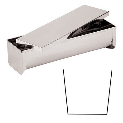 Paderno World Cuisine 49762-05 Trapezoidal Flat Bottom Yule Log with Cover - 11 7/8 L L 11.875 x W 3.125 x H 2.75