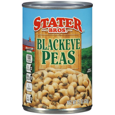 Stater Bros.® Blackeye Peas 15 oz. Can.
