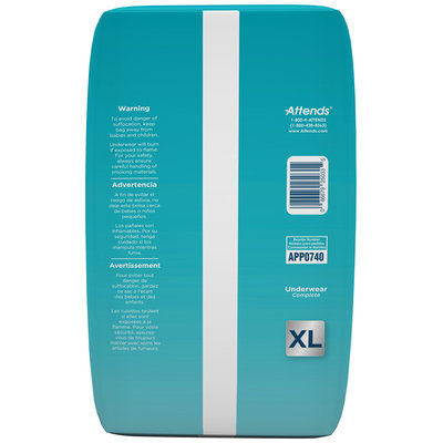 APP0740 Attends Underwear Complete, X-Large, 14 count Pack