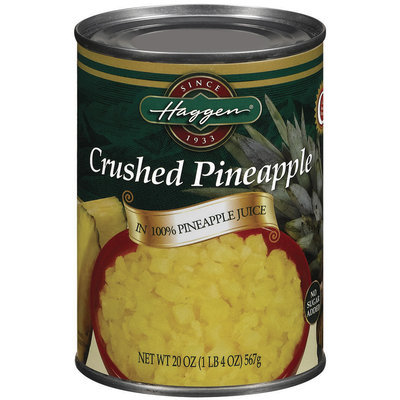 Haggen Crushed In 100% Pineapple Juice No Sugar Added Pineapple 20 Oz Can