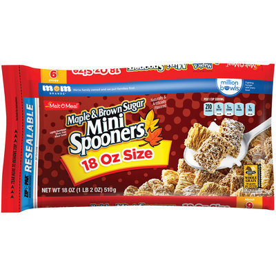 Malt-O-Meal® Maple & Brown Sugar Mini Spooners® Cereal 18 oz. ZIP-PAK