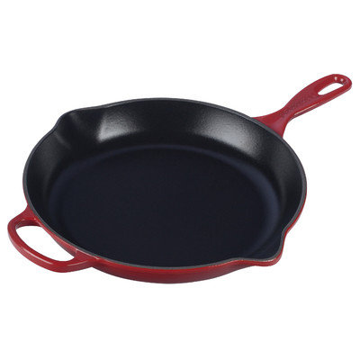 Le Creuset 11.75-in. Enameled Cast Iron Iron Handle Skillet, Cherry