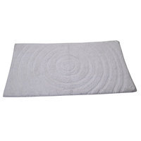 Textile Decor Castle Castle Hill 100% Cotton Echo Spray Latex Back Bath Rug, 30 H X 20 W, White