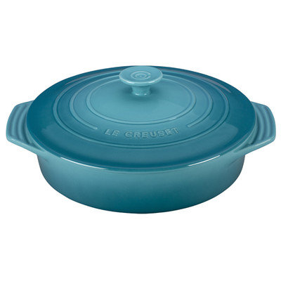 Le Creuset Stoneware 2.1-Qt. Covered Round Casserole Color: Caribbean