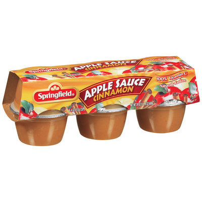 Springfield Cinnamon 4 Oz Apple Sauce 6 Pk Cups