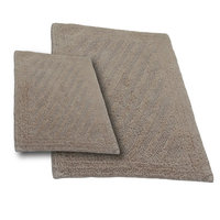 Textile Decor Castle 2 Piece 100% Cotton Shooting Star Reversible Bath Rug Set, 24 H X 17 W and 30 H X 20 W
