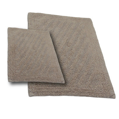 Textile Decor Castle 2 Piece 100% Cotton Shooting Star Reversible Bath Rug Set, 24 H X 17 W and 30 H X 20 W
