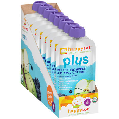 Happy Tot® Plus Blueberry, Apple & Purple Carrot Snack Pouch 8-4.22 oz. Pouch