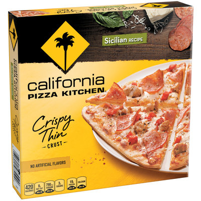CALIFORNIA PIZZA KITCHEN Crispy Thin Crust Pizza Sicilian Recipe Small Pizza