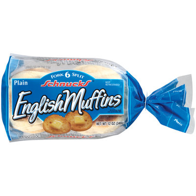 Schnucks Plain Fork Split English Muffins 6 Ct Bag