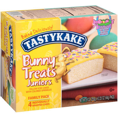 Tastykake® Bunny Treats Juniors® Yellow Iced Cakes with Colored Sprinkles