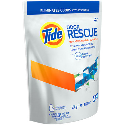 Tide Odor Rescue with Febreze Odor Defense In-Wash Laundry Booster Pacs, 27 loads