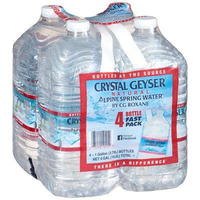 Crystal Geyser® Natural Alpine Spring Water® 4-1 gal Bottles