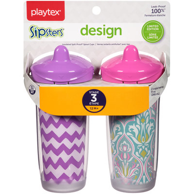 Playtex® Sipsters® Design Selections™ Spill-Proof 9 oz. Spout Cups Carded Pack