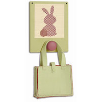 Tree by Kerri Lee Wuzzy Wall Hook Bunny, Green/Purple