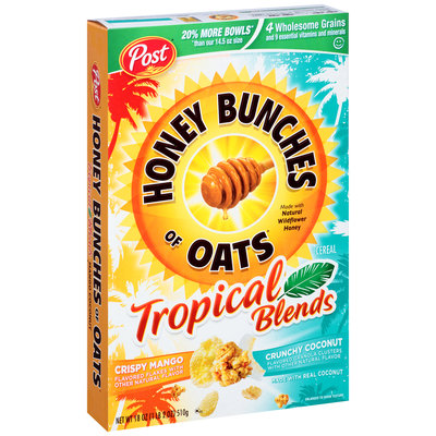 Honey Bunches of Oats Tropical Blends Crispy Mango/Crunchy Coconut Cereal (Discontinued)