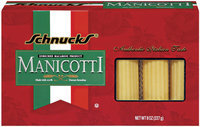 Schnucks Manicotti Pasta 8 Oz Box