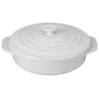 Le Creuset Stoneware 2.1-Qt. Covered Round Casserole Color: White