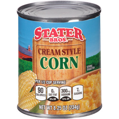 Stater Bros.® Cream Style Corn 8.25 oz. Can