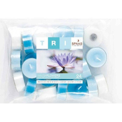 Light In the Dark Water Flowers Scented Tealight Candles (Set of 24)