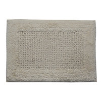 Textile Decor Castle 100% Cotton Naples Spray Latex Back Bath Rug, 24 H X 17 W, Ivory