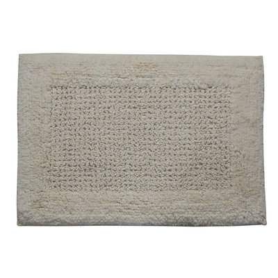 Textile Decor Castle 100% Cotton Naples Spray Latex Back Bath Rug, 24 H X 17 W, Ivory