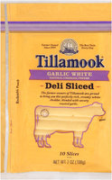 Tillamook® Natural Garlic White Cheddar Cheese Deli Slices 10 ct Bag
