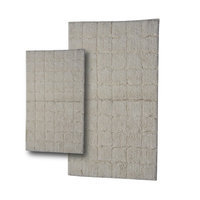 Textile Decor Castle 2 Piece 100% Cotton Summer Tile Spray Latex Bath Rug Set, 24 H X 17 W and 34 H X 21 W