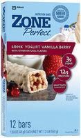 ZonePerfect® Greek Yogurt Vanilla Berry Nutrition Bars 12 ct Box