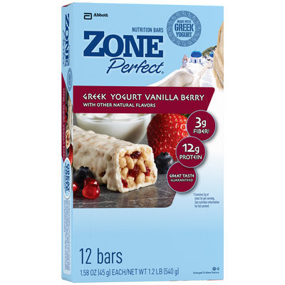 ZonePerfect® Greek Yogurt Vanilla Berry Nutrition Bars 12 ct Box