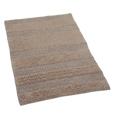 Textile Decor Castle 100% Cotton Wide Cut Reversible Bath Rug, 30 H X 20 W, Natural